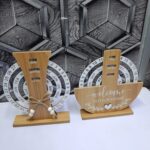 custom wooden perpetual desk calendar