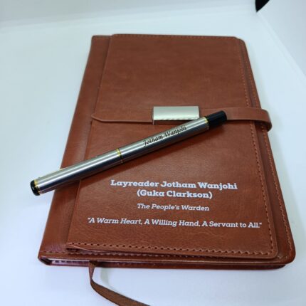 customized notebook and pen gift set