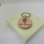 wooden engraved key chain