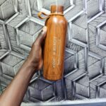 wooden plating thermo flask